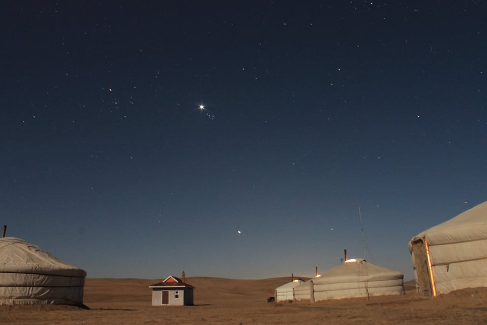 Camping in the Gobi Desert